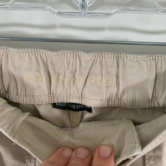American Eagle Pants Womens 2 Beige Drawstring Next Level Stretch Cotton Blend - Picture 5 of 9